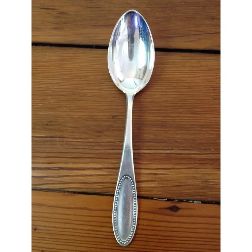 Vintage Bruckmann Silverplate 90 Serving Spoon Antique Flatware 8.25